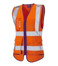 LEO WORKWEAR LYNMOUTH ISO 20471 Class 2 Superior Ladies Waistcoat
